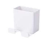 2PCS Creative and Convenient Mobile Phone Charging Bracket Multi-purpose Wall-mounted Remote Control Storage Box-White