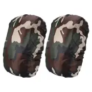 20-28L Waterproof Rucksack Cover, 2 Pack Backpack Rain Cover, S, Classic Camo