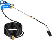 800,000 BTU Propane Torch Weed Burner 10FT Hose Flame Control Turbo Igniter