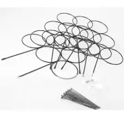 Potted Plant Trellis 4Pcs Iron Climbing Plant Frame with 20Pcs Black Ties ReN*
