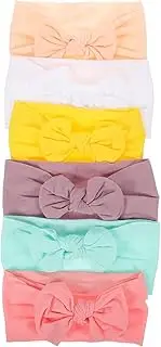 MUSISALY 6Pcs Elastic Headband with Cute Bow Design Hair Accessories for Comfortable Material for Parties and Everyday Wear