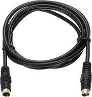uxcell S Video Cable 5ft, Mini DIN 4 Pin S-Video Cable Male to Male Gold Plated Connector Transfer for TV Receiver Monitor S-VHS VCR DVD
