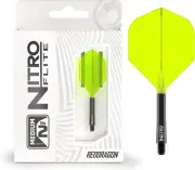 RED DRAGON Darts – Nitro Flite Integrated Flight & Shaft System–No.2 Shape an...