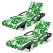Lounge Chair Towel Cover, Chaise Lounge Cover (Pack of 2), Beach Chair Covers