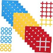 NAMOARLY 15Pcs Ticktacktoe Game Interactive Felt Board Game for Educational for Logical Thinking and Fun Birthday present for Boys