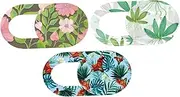 TEHAUX 3pcs Floral Webcam Lens Cover Privacy Cover Slide for Laptop Tablet Prevent Unauthorized Access Decorative Design Easy to Use