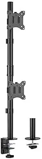 Brateck Vertical Pole Mount for Dual-Screen Monitor, Fit 17-32 Inch Monitors, Black