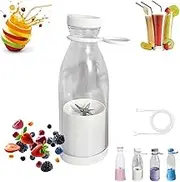 Appreciarel Blender, Portable Blender, 15oz Mini for Fruit Smoothies and Shakes, with Stainless Steel Blades, Usb Rechargeable Mixer (White)
