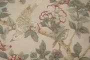 4.63 Yds Arthur Sanderson Fabric Caverley Bird print Linen Upholstery 167"