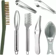 Fish Scaler Tool, Stainless Steel Fish Scaler Remover Fish Scraper Scaler with S