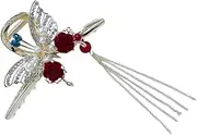VICASKY Butterfly Claw Clip with Pearl Tassels Stylish Hair Clasp for Chic Updos and Half Buns Non Slip Hairpin for Women and Elegant Floral Design