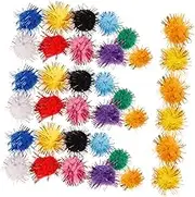 1000pcs Colorful Tinsel Pom Poms Fluffy Craft Balls for DIY Decorations Summer Holiday Party Hats and Clothing Accessories Soft Durable and Easy to Match