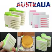2Pcs Kitchen DIY Cake Bread Cutter Leveler Slicer Cutting 5 Layers Fixator AU