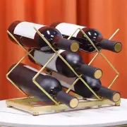 1 PCS Wrought Iron Gold Wine Rack Home Wine Rack Ornaments Z2V86780
