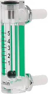 BQLZR Transparent Acrylic Air Flow Meter w/Control Valve 0-5LPM Replacement for LZQ-1