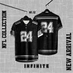 NFL 02 INFINATE 2024 CHOII BAJU T 恤 LELAKI 泰國病毒 OOTD 領 BLVCK