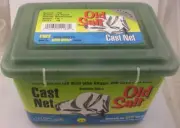 Betts 4PM 4Ft Old Salt Cast Net 4LB 3/8" Monofilament Mesh Lead Weights