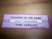 1 Bruce Springsteen Dancing In The Dark / Pink Cadillac Jukebox Title Strip