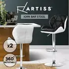 Artiss Bar Stools Kitchen Bar Stool Leather Barstools Swivel Gas Lift Chairs x2