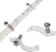 100-Pack LED Strip Mounting Clips - Secure & Easy Installation for LED Light Strips, Flexible Mounting Solutions for 10mm Wide Waterproof Strip Lights