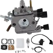 [TOOLSGO] Carburetor Ignition Coil Sparking Plug Kit Compatible with STIHL FS120 R FS200 TS200 FS250 FS250R FS300 FS350 Trimmer for Replacement