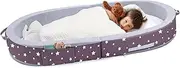 Mooedcoe Portable Foldable Toddler Travel Bed with Sides, Folding Toddler Bed for Travel Kid Foam Sleeping Cot for Children 18M – 5yr Old (Round, Star)