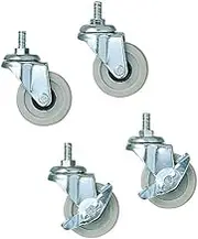 MUJI 61179780 Steel Unit Shelf Casters Gray Set of 4