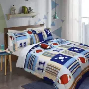 NNEDSZ 5 Piece Kids Comforter Set Sports Single