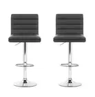 Artiss Grey Arne Barstool 2 Pack Supportive High Backrest New