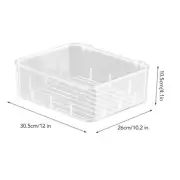 Clear Sock Storage Box Plastic Transparent Partition Design Underwear Drawer