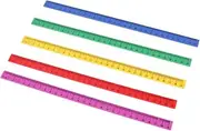 5 Pcs Magnetic Soft Ruler Metric Flexible Ruler Measuring Tool for Whiteboard Classroom School Office, 29cm (Mixed Color)