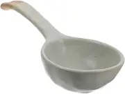 NOLITOY Japanese Porcelain Long Handle Soup Spoon Heat Resistant Coarse Pottery Porridge Ramen Spoon Elegant Asian Tableware for Dumplings Soups Comfortable Dining Experience