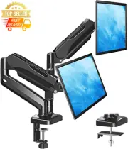 Dual Monitor Stand Desk Mount 13-32 Inch Adjustable Gas Spring Arms