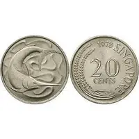 在飛比找蝦皮購物優惠-【全球郵幣】新加坡 1978大錢幣 20 CENTS大硬幣 