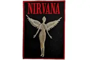 Nirvana Angelic Woven Iron On Patch (Black/Red) (One Size)