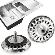 Kitchen Sink Strainer Basket, 2 Pack, Diameter 80 mm, Kitchen Plug Strainer, Strainer for Sink, Anti-Clogging, Kitchen Sink Strainer Plug, and Prevent Odours, Drain Strainer Kitchen Sink