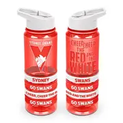Sydney Swans AFL Tritan Drink Water Bottle with Wrist Bands