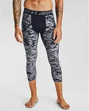 [Under Armour] Men's HeatGear 3/4 Printed Leggings