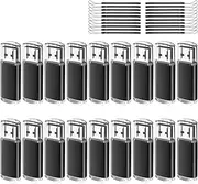 [EASTBULL] bulk flash drive 16GB flash drives 20 pack USB 2.0 drive bulk Memory Stick Swivel thumb drive for Storage and Backup 16GB 20 Pack, Black
