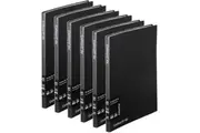 Colourhide Display Book Fixed A4 20 Sheet Pockets Black 6 Pack