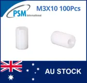 M3 X 10 PSM SPACER ROUND FEMALE / FEMALE ACETAL SPA04ACM310MM 100PCS