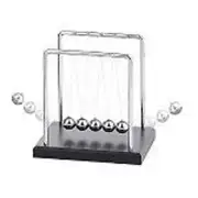 NEWTONS CRADLE 5 Silver Balls Stress Reliever Physics Science Pendulum Desk Toys