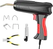 200W Plastic Welder Kit, Hot Stapler Plastic Welding Machine Plastic Repair Welder Kit, Portable Car Bumper Repair Kit with LED Light, with 4 Shapes Hot Staples, for Repairing Crack Broken Plastic