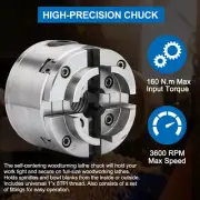 4 Jaw Self Centering Lathe Chuck for CNC Milling Machine w 1-Inch x 8TPI Thread