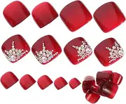 Ipetboom Artificial Toe Nail Tips Full Coverage Pcs Pack Plastic Non-marking for Nail Art Designs