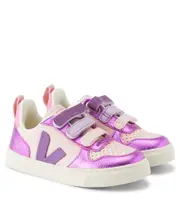 [Veja Kids] Veja Kids V-10 metallic leather sneakers UK 10.5 purple