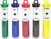 Left Right Center Dice Game Prime Set Bundle with 3 Dices + 30 Chips. Round Tube Storage is Very Convenient for Travel. Easy to Store, Carry Around. (5 Pack)