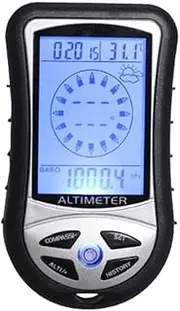 8 in 1 Digital Compass Barometer Thermometer Multifunction Digital Altimeter Handheld Outdoor Meter Device