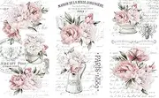 Thymeless Designs Rub on Transfers for Crafts and Furniture | 3 Design Sheets 6”x 12” | Home Decor Transfers | Furniture and Craft Decals | by (French Market Peonies)