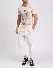 RRP €320 DSQUARED2 Wool T-Shirt Size M Vulgar Embroidery Short Sleeve Round Neck